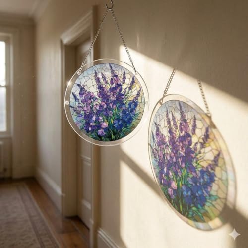 Acrylic Puzzle Suncatcher 83 Pieces, God, Stained Glass Window Hanging, Home Decor - color: White-g1