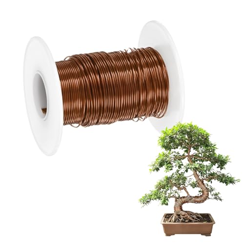 M METERXITY 1-Pack Bonsai Training Wire, 0.8mm x 66ft/20m Anodized Aluminum Bonsai Tree Wire for Fine Trunk/Gardening Branch/DIY Crafting [Copper] - color: Copper, size: 0.8mm x 66ft/20m
