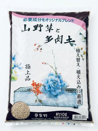 Premium Japanese Succulent & Bonsai Soil Mix - Yamano Kusa Blend with Baked Akadama, Kanuma, Ezo Sand & Pumice - Fast Draining, Optimal Aeration for Cacti & Alpine Plants - [10L/13LB] - size: Succulent Soil