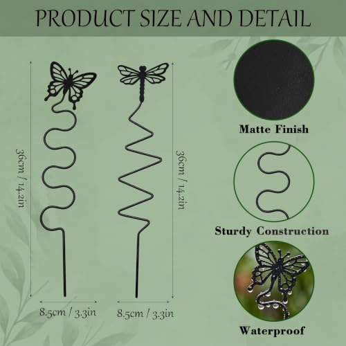 2 Pcs Butterfly Dragonfly Plant Trellis Indoor for Potted Plants | Mini Trellis, Plant Trellis Indoor, Pothos Plant Support, Monstera Trellis, House Plant Trellis, Climbing Plant Support