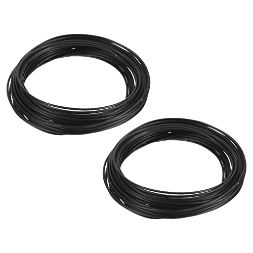 PATIKIL 1.5mm Bonsai Training Wire, 2 Rolls Floral Wire Stems Anodized Aluminum Tree Wire 65.6 Feet Total for Gardening Branch Fixing, Black - color: Black, size: 1.5mm