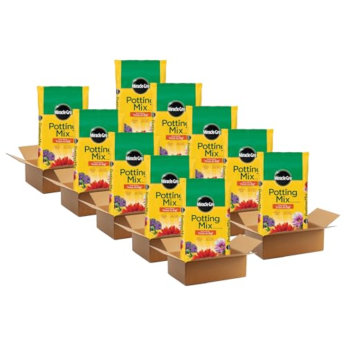 Miracle-Gro 10 Pack Potting Soil Mix for Container Plants and Flowers - size: 2 cu. ft. Boxed Pack of 10