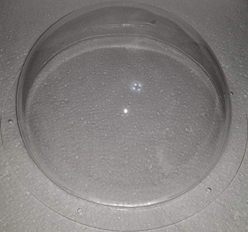 Acrylic Dome/Plastic Hemisphere - Clear - 8" Diameter, 3/4" Flange with Pre-Drilled Holes - size: 8" with Holes