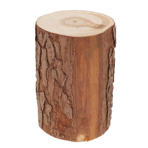 EXCEART Wall Hanging Wood Flower Holder Tree Stump Plant Stand - size: L