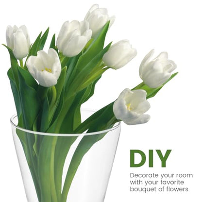 BESTYASH Wall Hanging Vase Clear Glass Flower Vase Bottle for Plant Cuttings Air Plant Hanger Water Circular Wall Mounted Glass Planter for Bedroom Living Room Office Decor
