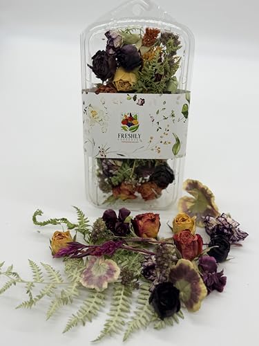 Fall Cake Decorating Kit with Freeze-dried Edible Flowers | Freeze-dried Edible Flowers Cake Decorating Kit in Fall Colors| 25+ Mixed Freeze-dried Edible Leaves and Flowers for Cake Decorating