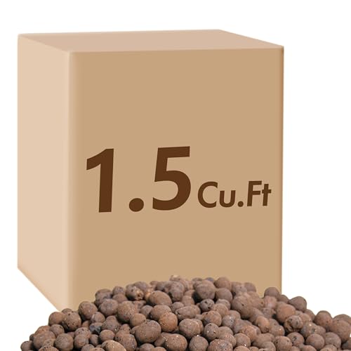 D'vine Dev 1.5 Cu. Ft Expanded Clay Pebbles, Planter Filler Balls, 97-F-5 | Lightweight & Porous Design, Improves Drainage and Aeration, Moisture Balance, Ideal for Hydroponics, Orchids & Gardening - size: Bulk 1.5 Cu. Ft