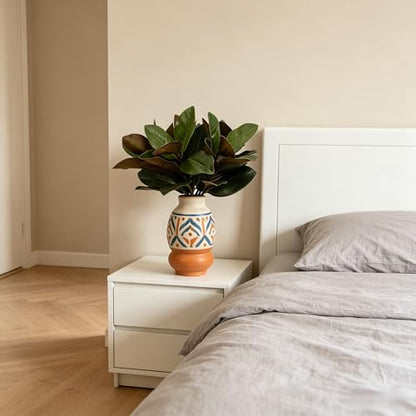 Magnolia Artificial Leaves Branches, 3D Magnolia Stem Life-Like Faux Leaves Twigs for Indoor Vase Filling Home Office Hotel Table Decor, 6 Pack, 22 Inch - size: 22inch