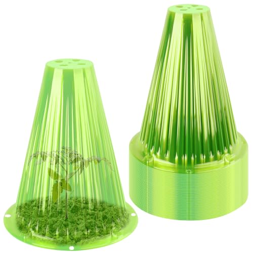50 Pack Garden Cloches for Plants, Reusable Bell Plant Cover - color: Green 50pc