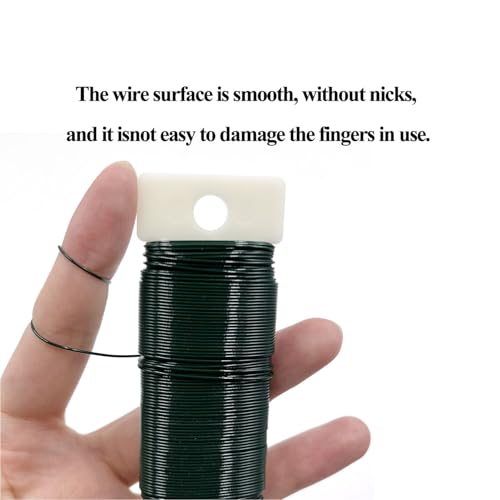 22 Gauge Green Metal Floral Wire, 38 Yards/35 Meters,for Christmas Wreaths,Tree Decoration,Flower Arrangement,Craft Wire,Flower Wire,Garden Wires,Flowers Bouquet Accessories,Jewelry Wires DIY - size: 22Gauge-Green-1P/38Yards