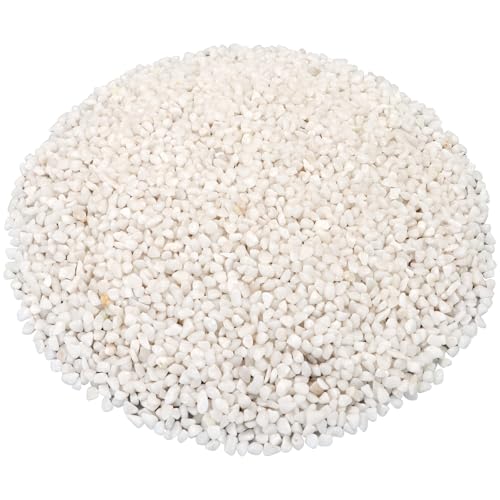 Landscaping Pebbles, White River Rocks, Ornamental Decor Stones, 10 Pounds | Ornamental Gravel Filler For Flower Bed, Fish Tank, Plants, Vases, Succulents, Home & Garden Landscaping Decoration - color: White, size: 10 Pounds