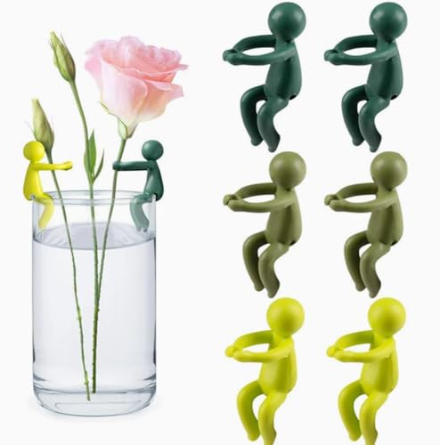 6 Pcs Plant Buddy Set, Cute Plastic Plant Support Holders in 3 Colors, Sturdy Indoor Plant Stem and Cutting Holders for Garden Propagation Stations