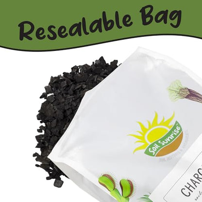 Soil Sunrise Horticultural Charcoal for Indoor Plants (8 Quarts) Hardwood Soil Additive for Orchids, Terrariums, and Gardening - size: 8 Quarts