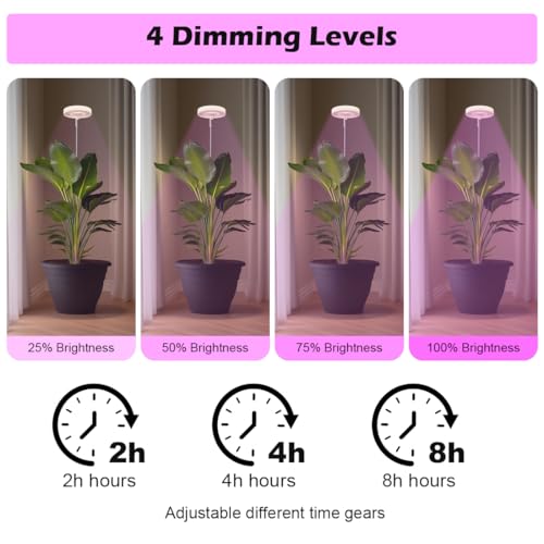 RooTrimmer 2 Pack 11 Inch Plant Pots with LED Grow Light,Full Spectrum Indoor Planter Kit with Soil Moisture Meter & Drainage System,Modern Flower Pots for Home Office Plants