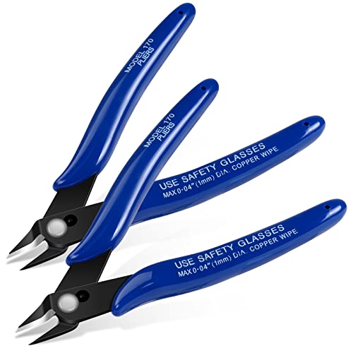 Ainiv Heavy Duty Cutting Pliers - Spring-loaded Side Cutters, Diagonal Cutters in CRV Steel for Electrical and Home Use - color: Wire Cutter-2pcs, size: 2pcs