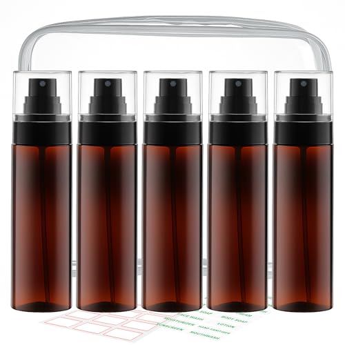 Cosywell Fine Mist Spray Bottles 3.5oz 5 Pack Mister Spray Bottle - color: B-Brown