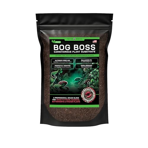 BOG BOSS - Premium Carnivorous Plant Soil Blend | Ideal for Venus Flytraps, Sundews, Nepenthes Pitcher Plants & Butterworts (1 QT) - size: 1 qt
