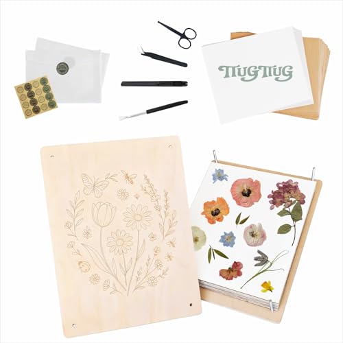TTUGTTUG Large Flower Press Kit, 15.7" x 11.8" Wooden Pressed Flowers - size: 15.7 x 11.8 inch