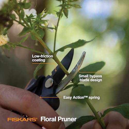 Fiskars Floral Bypass Pruning Shears, Garden Clippers for Deadheading (Pack of 6) - style: Floral Pruner (Pack of 6)
