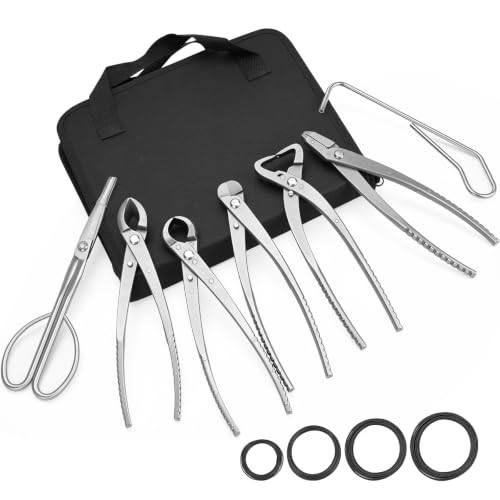 11-Piece Bonsai Tool Set, 7 Bonsai Pruning Kit and 4 Wire Rolls | Includes Knob Cutter, Concave Cutter, Bonsai Scissors and More Bonsai Tools Set for Gardening Pruning, Shaping & Care Kit