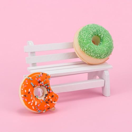Leadigol 2 PCS Miniature Wooden Bench, Mini Furniture Bench Chair Figurines Miniature Landscape Ornament Art DIY Craft Ornament for Photobooth Props Home Decor