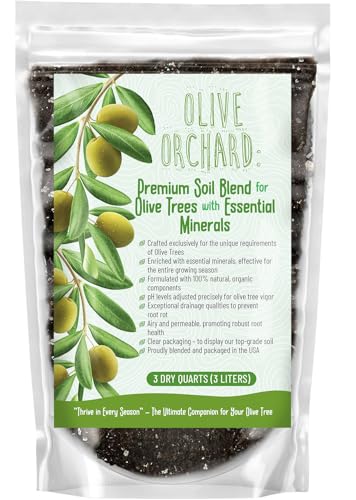 GARDENWISE Organic Olive Tree Potting Mix – Fast-Draining, Nutrient-Rich Soil for Indoor & Outdoor Olive Trees – Mediterranean Plant Care – Long-Lasting Formula (2 QUARTS) - color: Olive Tree Soil, size: 2 quarts