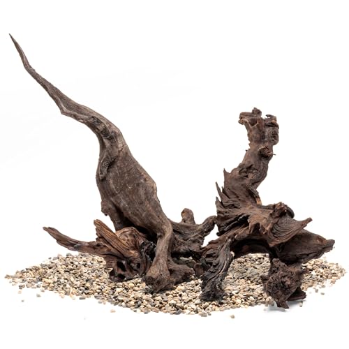 Ultum Nature Systems Driftwood - Malaysian Drift Wood for Fish Tank, Planted Tank, Terriarium, Paludarium - Versatile Natural Driftwood Decor, Events Wood Centerpiece - Malaysian, Large (16-20") - size: 16-20"