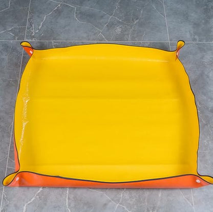 Repotting Mat Plant Mat, Indoor Plant Transplant Replacement Mat, Bonsai Tools Portable Gardening Mat, Potting Tray Soil Spillage Mat (Yellow,19.7 * 19.7) - color: Yellow