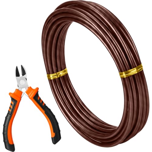 Mudder 1 Roll Bonsai Training Wire Aluminum 4mm Brown - color: Brown, size: 4mm
