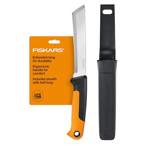 Fiskars Harvesting Knife w/ Sheath, Serrated Edge Vegetable Garden Tool | Gardening Gifts for Women - style: Harvesting Knife