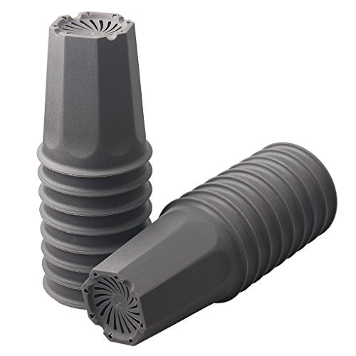 17 PCS 3.55" Plastic Deep Nursery and Seedling Pots, Round Transplant Seed Starter Planter,Gray Color - color: Gray, size: 3.55 inch