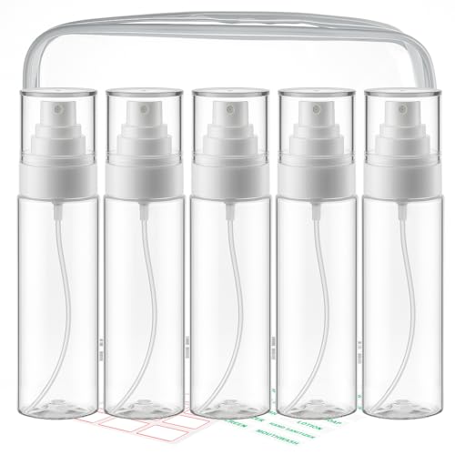 Cosywell 3.5oz/105ml 5 Pack Clear Fine Mist Spray Bottles - color: A-Clear
