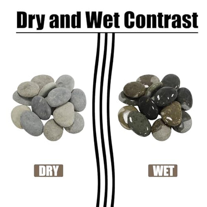 4LB Large Rocks for Painting, 1-2 Inch Natural River Rocks, Decorative Stones for Fish Tank Aquarium Fountain Garden Arts Crafting - size: 1-2 Inch