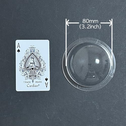 KAYNEY Acrylic Dome with Flange Clear Plastic Hemisphere – Transparent Case for CCTV, Camera Lens, Jewelry, Collectibles & Miniatures – Dustproof Cover for Delicate Items (3.2inch / 80mm) - size: 3.2inch / 80mm