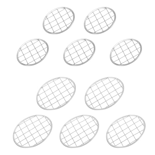 uxcell 10Pcs Mason Jar Flower Insert Lid, 70mm/84mm Flower Grid Frog for Arrangement Vase, Mason Jar Flower Organizer Lids Insert for Mason Canning Jars, Silver Tone