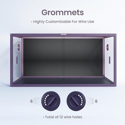 Phailozoo 120 Gallon Reptile Tank, Stackable 4x2x2 Reptile Enclosure - color: Royal Purple, size: 120 Gallon