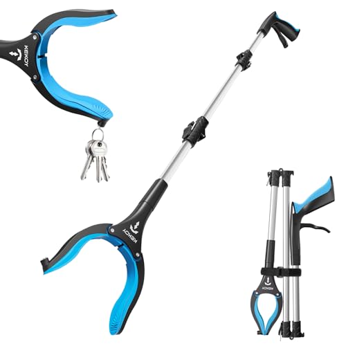 Kekoy 36inch Grabber Reacher Tool for Seniors, Foldable Reacher Grabbers Pickup Stick with Anti-Slip 360° Rotating Jaw, 4" Wide Extended Claw with Magnet for Disabled, After Surgery Recovery - size: 36 Inch of 1 Pack