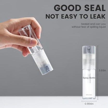 4 Pack Refillable Spray Bottle, Reversible Small Empty Spray Bottle with Fine Mist, Leak Proof - for Cleaning Solutions, Mosquito prevention, Face & Hair Mist - 4pk 0.68 OZ / 20 ML - color: Grey, size: 0.7 Ounces