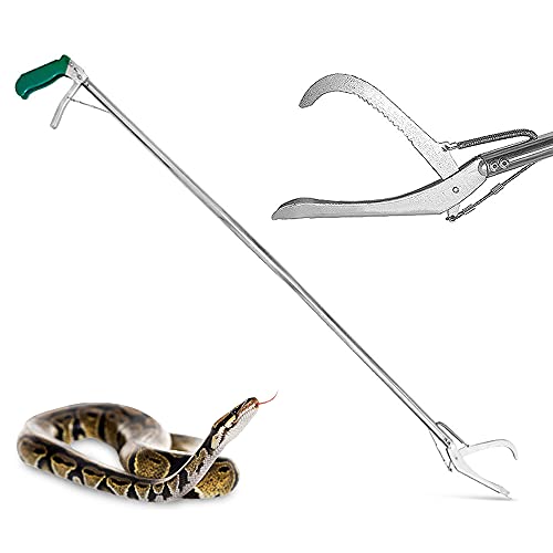 IC ICLOVER 52 Inch Professional Snake Grabber, Heavy Duty Long Snake Tongs