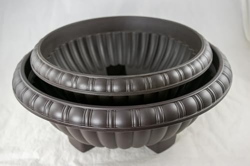 Yubonzai Japanese Plastic Bonsai Training Pot/Home Garden Flower Planter 10.5"/13" (2 Mix Pots 10.5"+13") - size: 2 Mix Pots 10.5"+13"