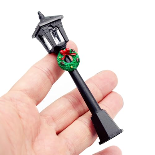 Miniature Tiny Street Lamp, Dollhouse Mini Railway Lamp Posts, for Fairy Garden, Diorama, Miniature Decoration (4PCS)