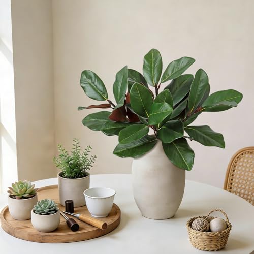4 Packs 18Inch Magnolia Artificial Leaves Branches - size: 18in