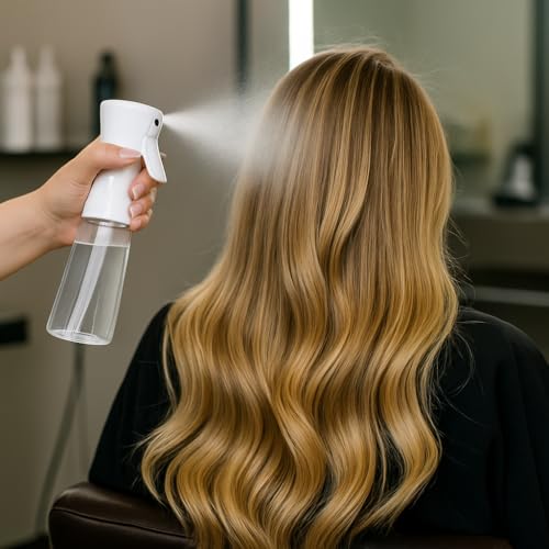 Continuous Fine Mist Spray Bottle, Refillable, 10.1 oz, Transparent