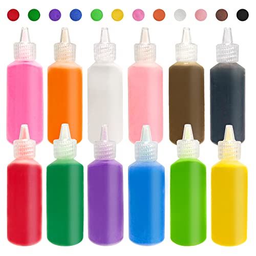 Panxxsen 12 PCS Art Sand,1.25oz Bottles DIY Arts and Crafts Kit,Scenic Sands for Arts & Crafts,Terrarium Sands Play DIY Drawing Sandbox Wedding Sand for Decorations and Crafty Collection Sand Bottles - size: 12 PCS