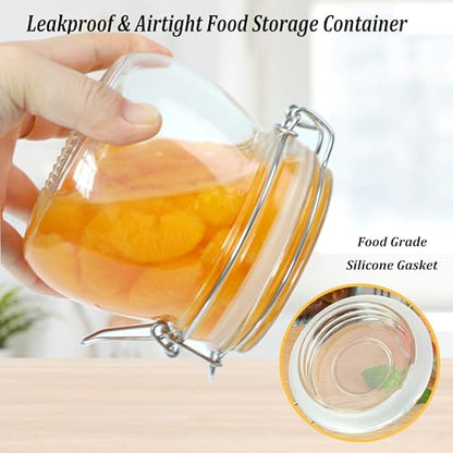 Glass Jar With Airtight Lid 24 OZ 3 Pack Airtight Food Storage Containers Leakproof Wide Mouth Canister For Coffee Beans, Sugar, Canning, Candy, Cereal, Pickle, Cookies, Dried Fruits - size: 24 OZ 3 Pack