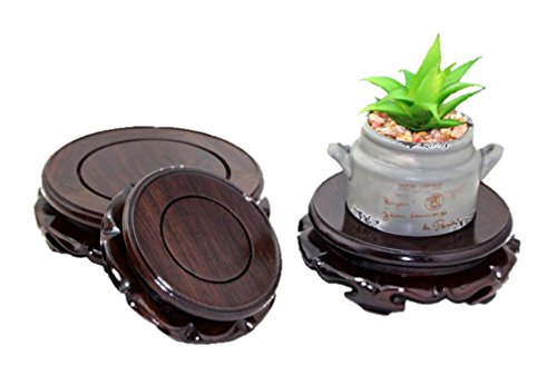Rosewood Circular Display Stand (2" Inside Diameter, 1 Pack) - size: 2" Inside Diameter
