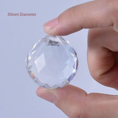 12 Pcs Crystal Ball Prism Suncatcher 30mm Rainbow Pendants Maker | Clear Glass Crystal Ball Prism,Hanging Crystals Prisms for Windows,for Feng Shui,for Home,Office,Garden Decoration