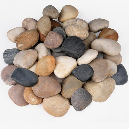 20 lbs Rocks for Outdoor Landscaping, 2-3" Decorative Planter Rocks - color: Mixed, size: 20 lbs, 2-3 Inch