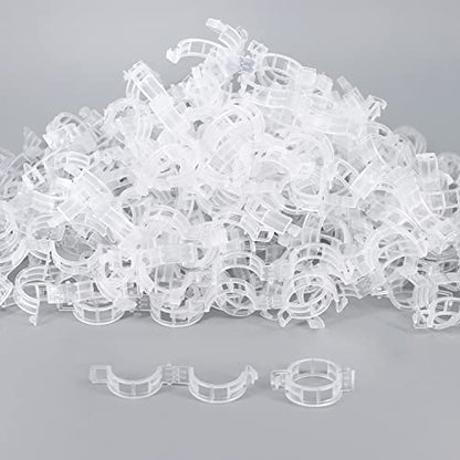 Tomato Clips, 100 Pcs Support Clips, Plastic Trellis Clips, Garden Clips to Grow Upright Makes Plants Healthier for Tomato Cucumber Grape Vegetables Plants