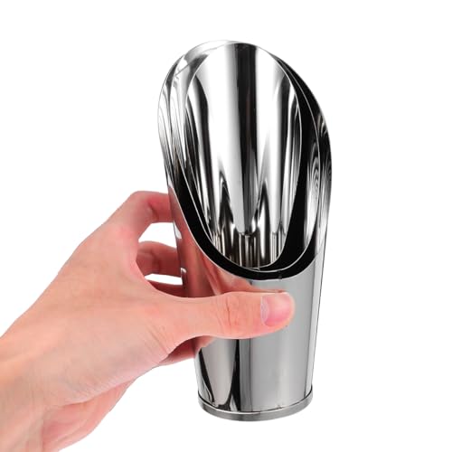 Abaodam 3pcs Stainless Steel Soil Scoop Set Plant Soil Scoop Bonsai Bucket Shovel Cup for Succulent Potting Transplanting Weeding Garden Moving